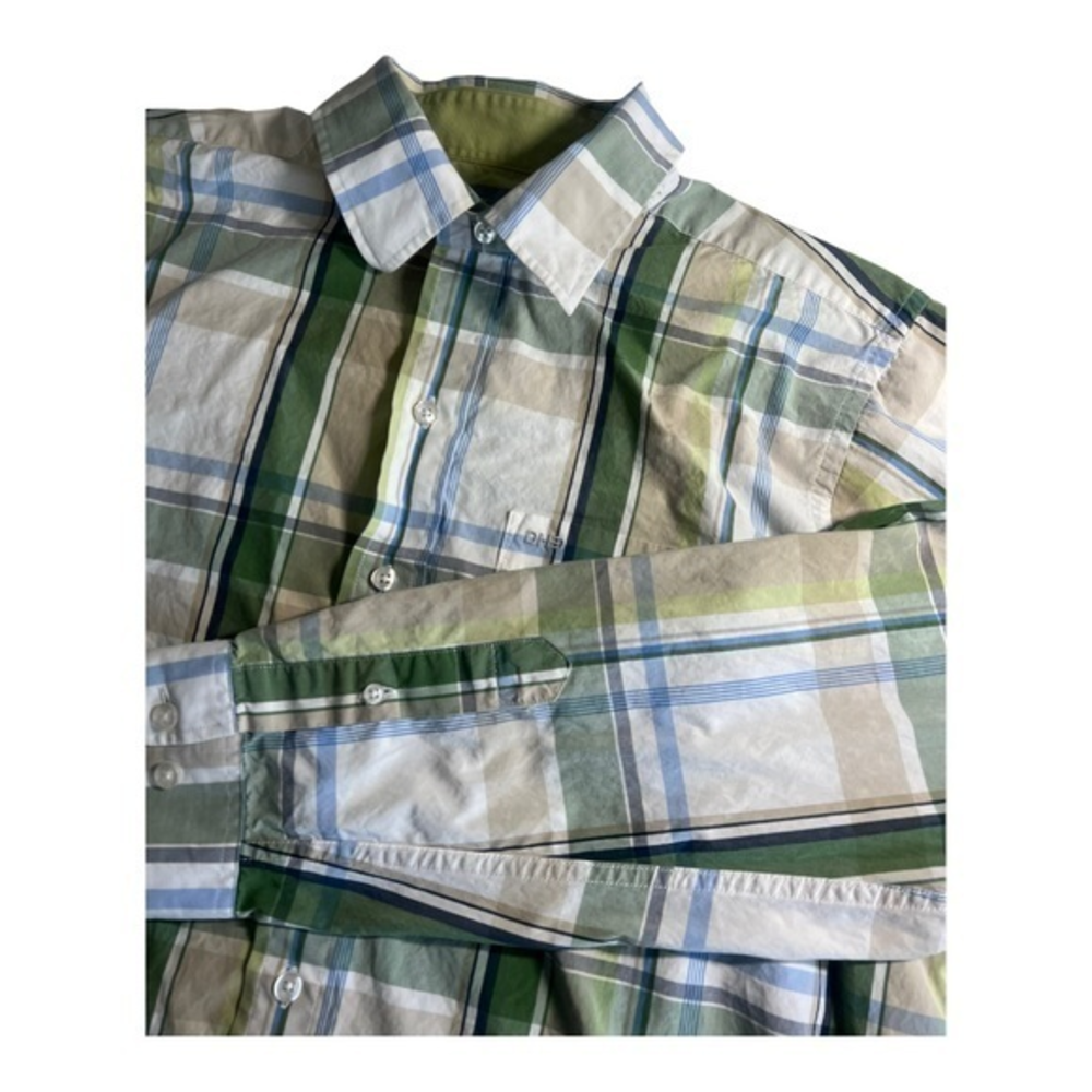 DH3 Mens Plaid‎ Long Sleeve Large